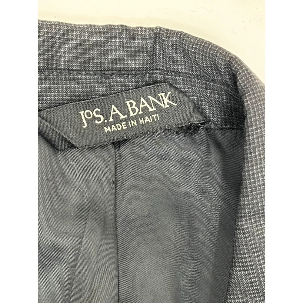 Jos A Bank Suit Coat Sport Coat Dark Gray 100% Wool Mens 39R‎